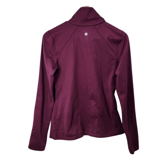 Zella Long-Sleeve Turtleneck Cold Weather Running Top M Plum/Wine Color‎ - Picture 2 of 8